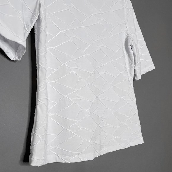 I.N. Studio Petite White Top Textured Stretch‎ Made In USA Size PS - Picture 4 of 6